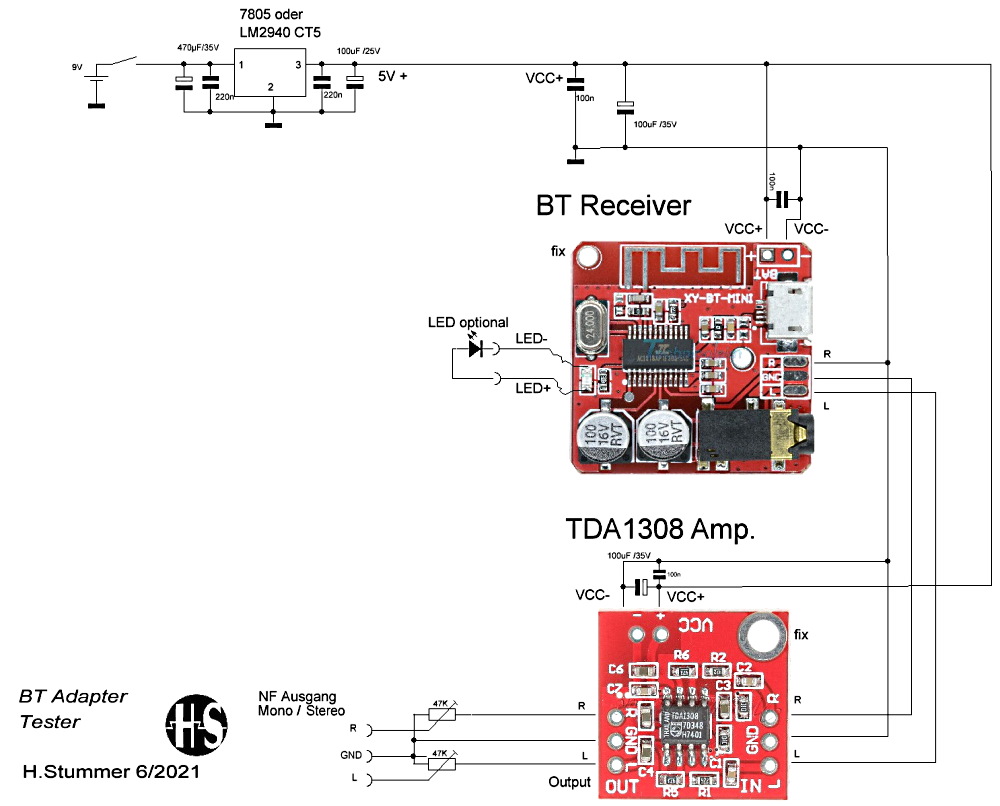 BT RX Tester Schaltung