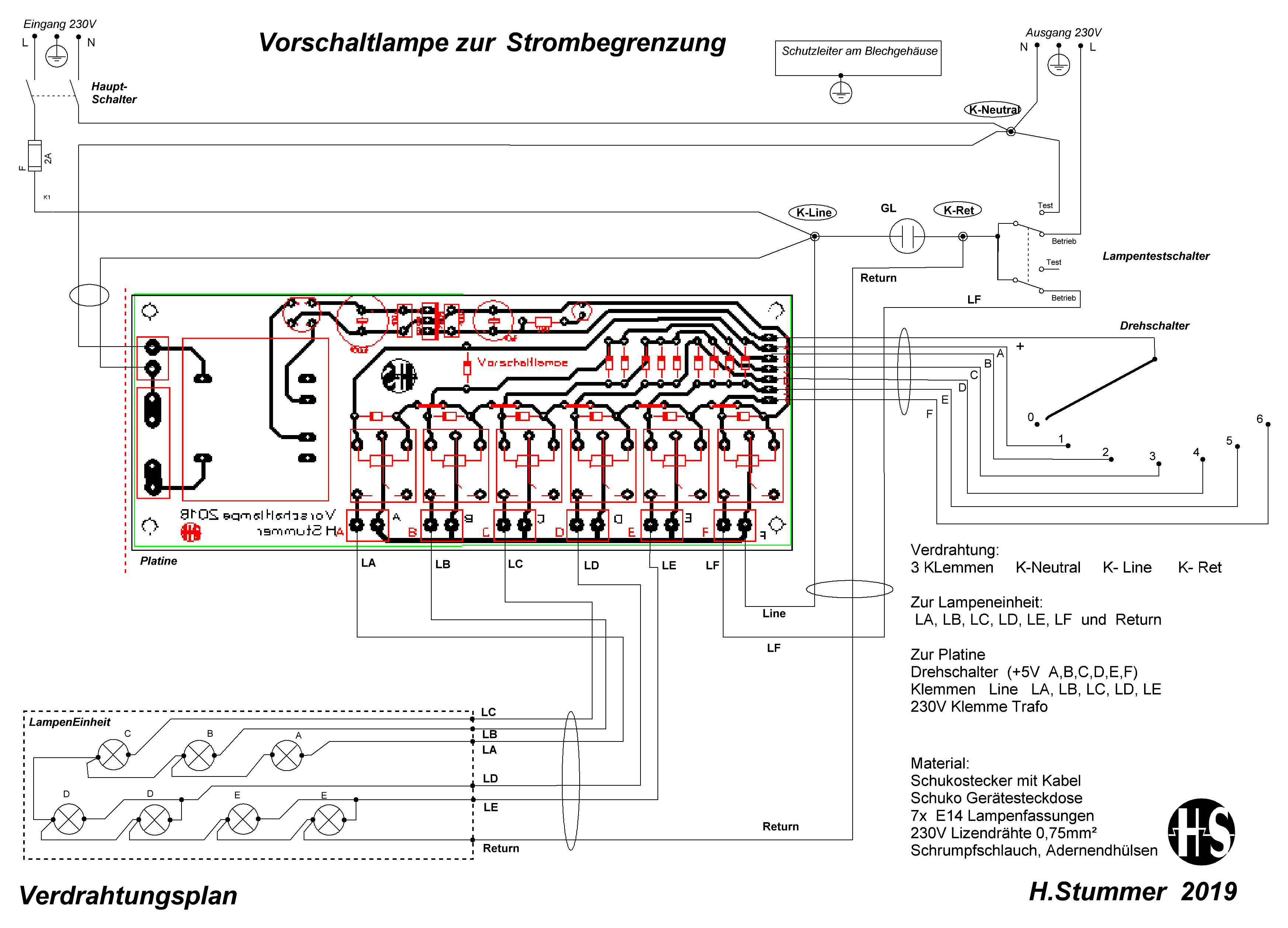 Vorschaltlampe auf Saintummers Elektronik und Radio Projektseite