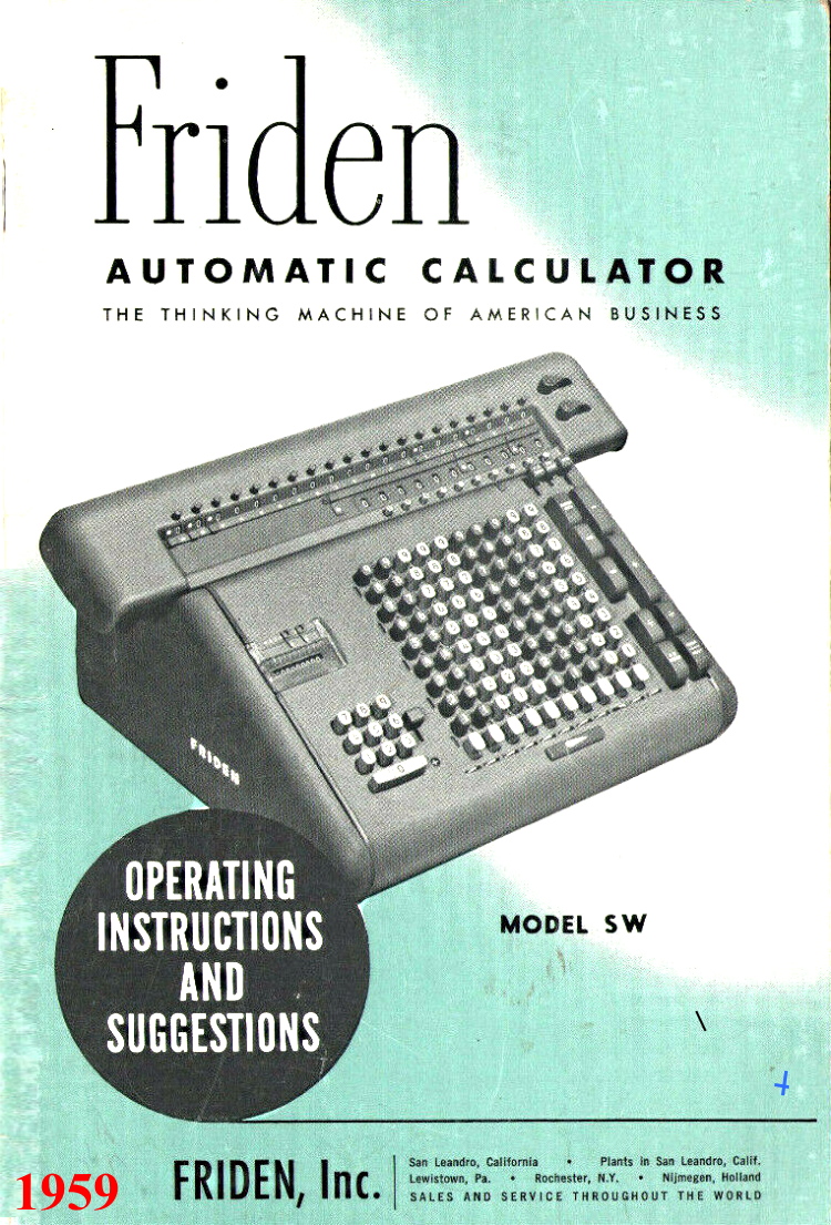 1959 Friden Calculator