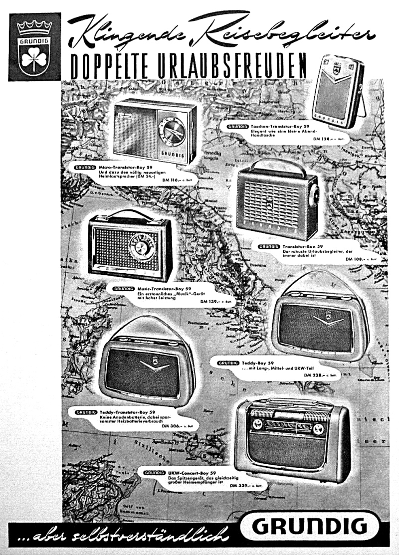 1959 Grundig Koffer Radios