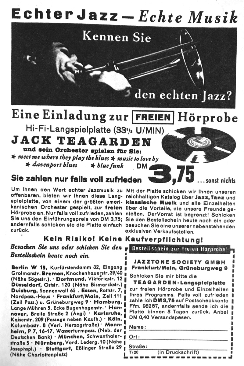 1959 Jazz Society Schallplatten