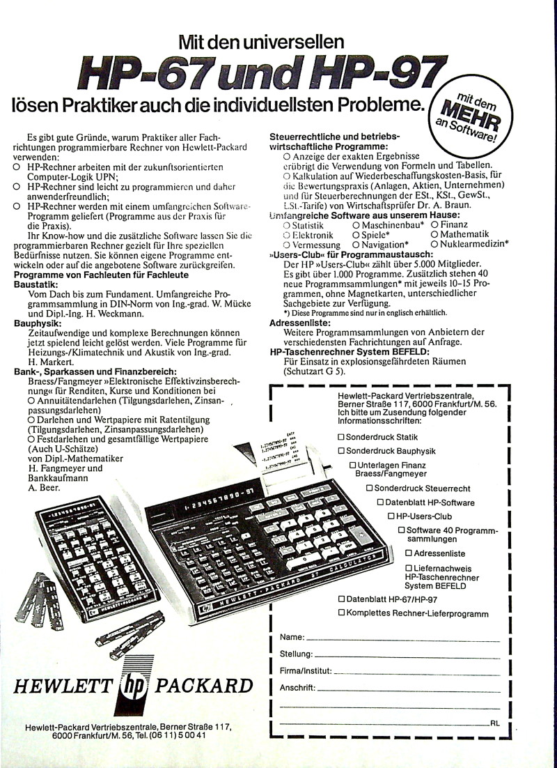 1978 HP Rechner