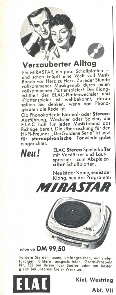 1958 Elac Mirastar