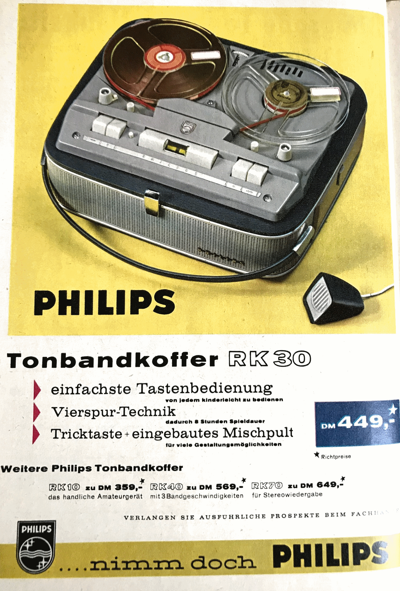 1959 Tonband Philips RK30