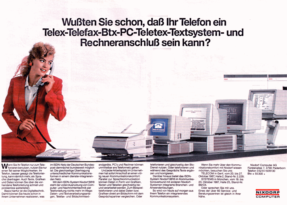 Nixdorf Tel, FAX, Teletex, BTX