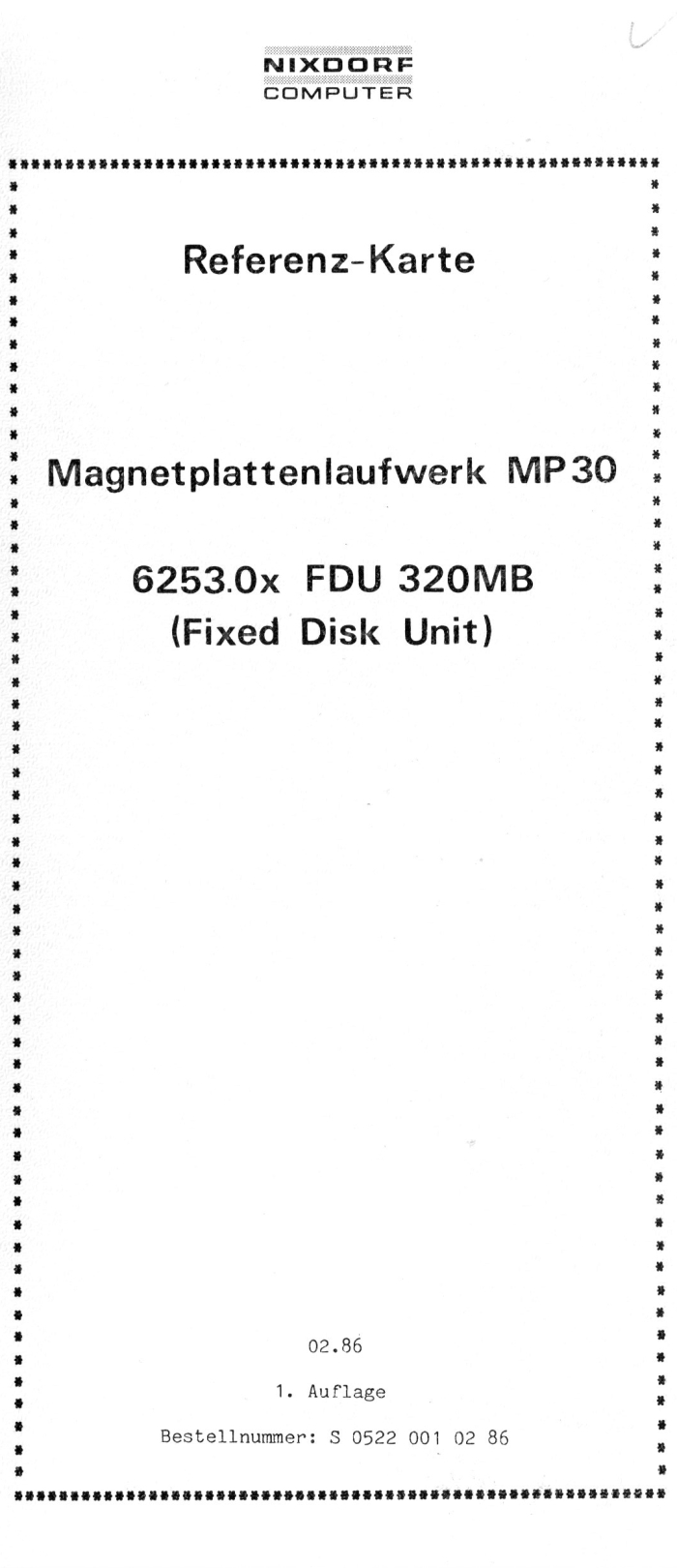 MP30 Storage Drive Page0