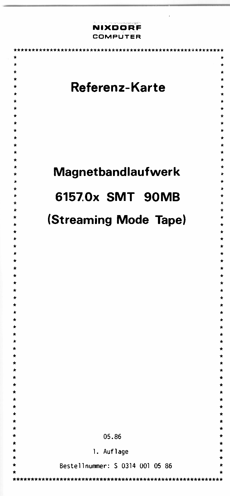 SMT Tape 6157.00 Ref. Page0