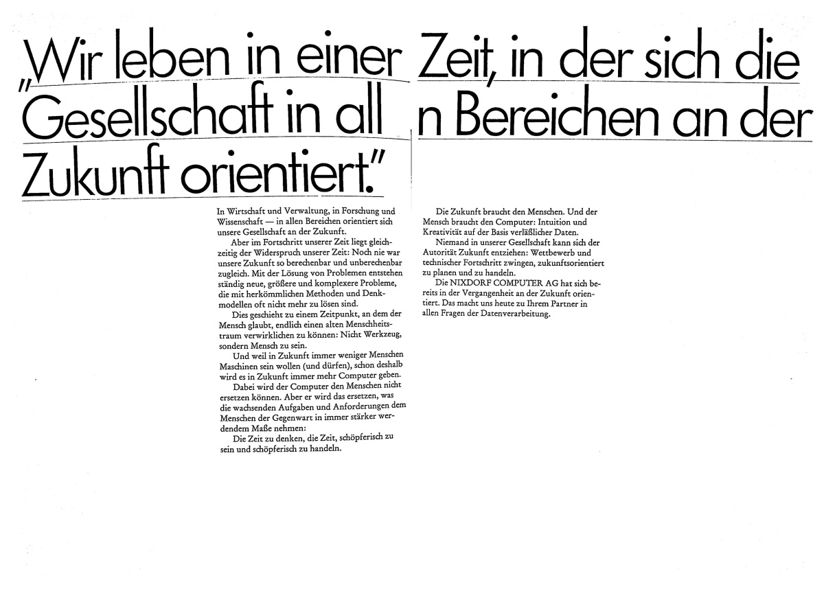 Nixdorf 1969 Die Menschen Die Computer