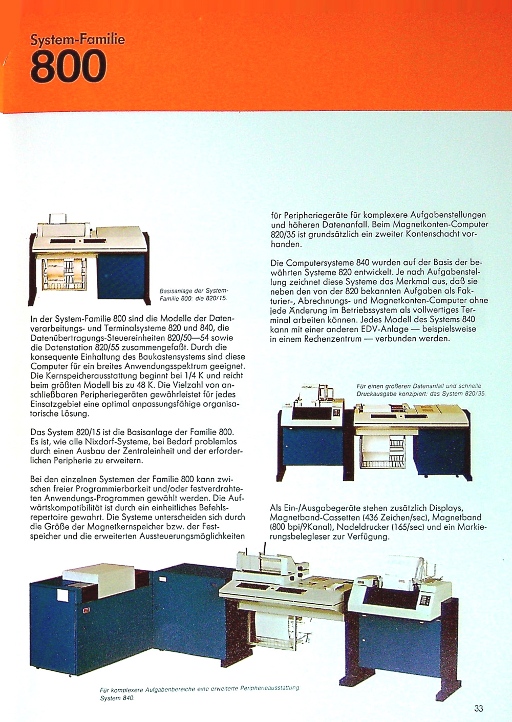 Nixdorf Produkte 1974