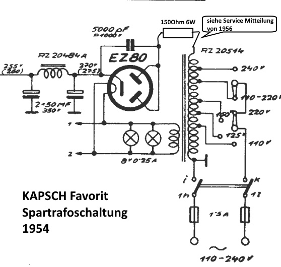 Kapsch Favorit Netzteil