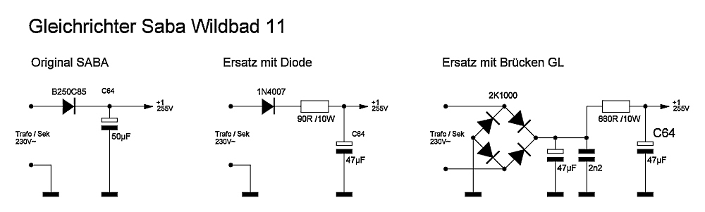 Saba Wildbad 11 Gleichrichter