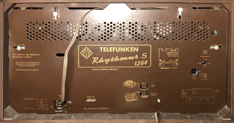 Telefunken Rhythmus Rückwand