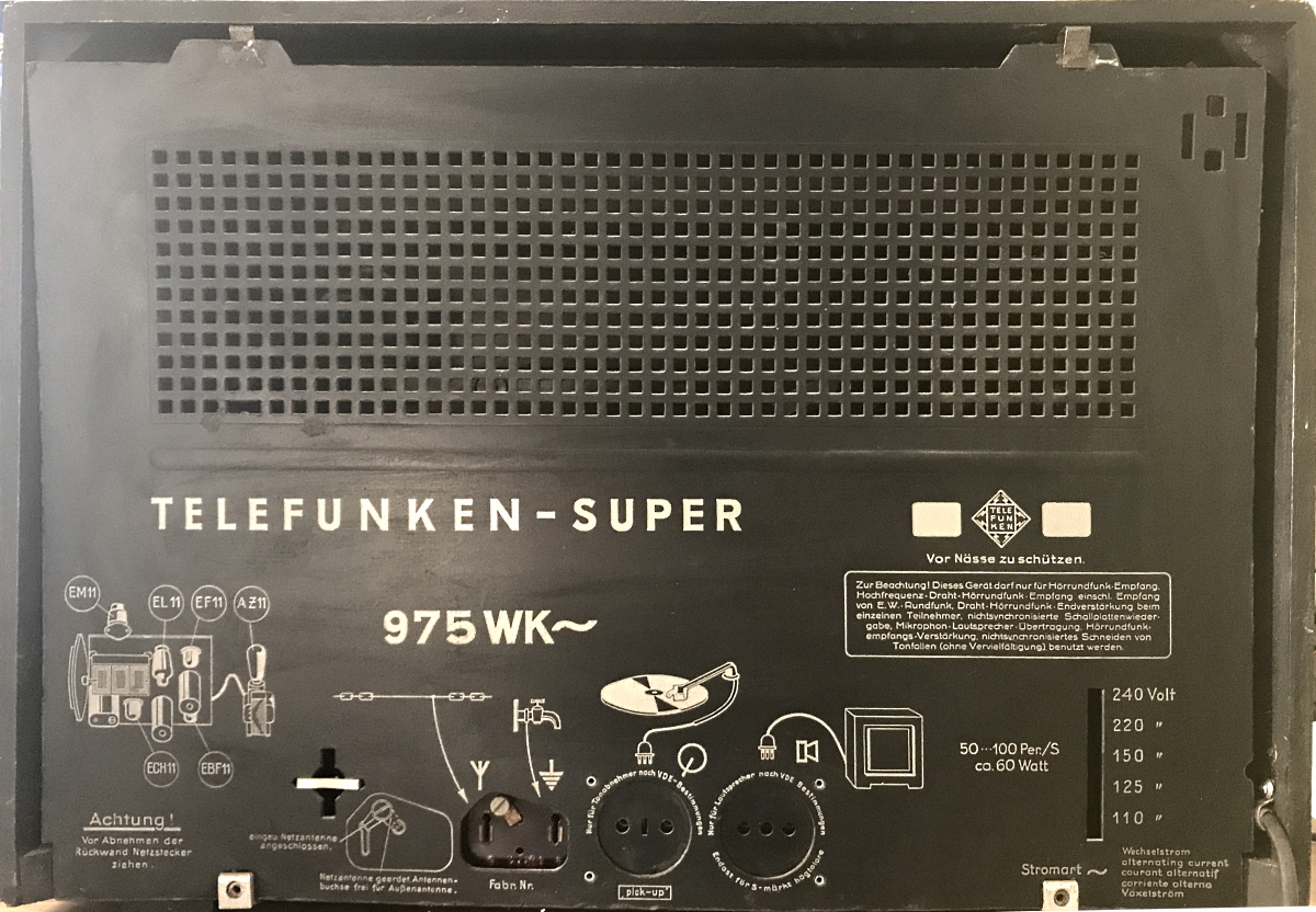 Telefunken 975wk Rückwand