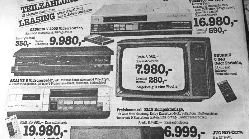 Österreichische Werbung von 1984 - Unterhaltungselektronik